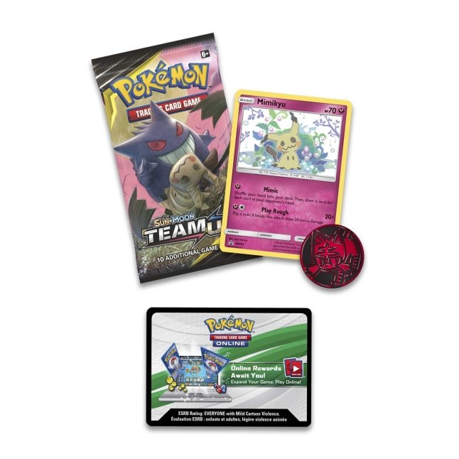 Pok Mon Tcg Sun Moon Team Up Booster Pack Coin Mimikyu Promo Card