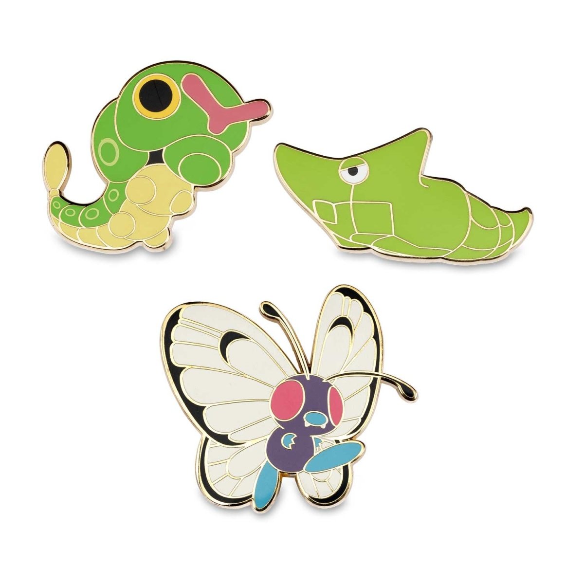 Caterpie Metapod Butterfree Pok Mon Pins Pack Pok Mon Center