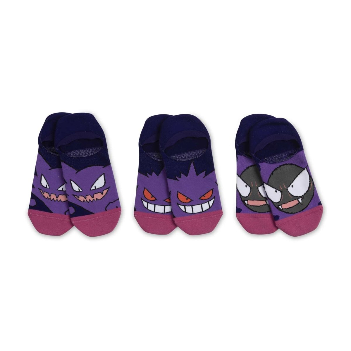 Gastly Haunter Gengar Terrifying Trio No Show Socks 3 Pairs One