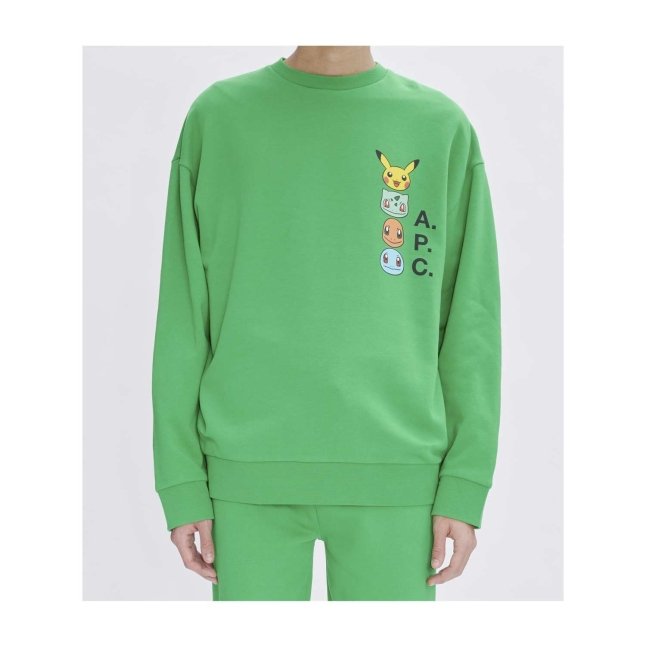 Pokémon × A.P.C.: Green The Portrait Sweatshirt - Adult | Pokémon