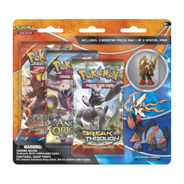 Pokémon TCG: 3 Booster Packs with Mega Blaziken Collector’s Pin ...