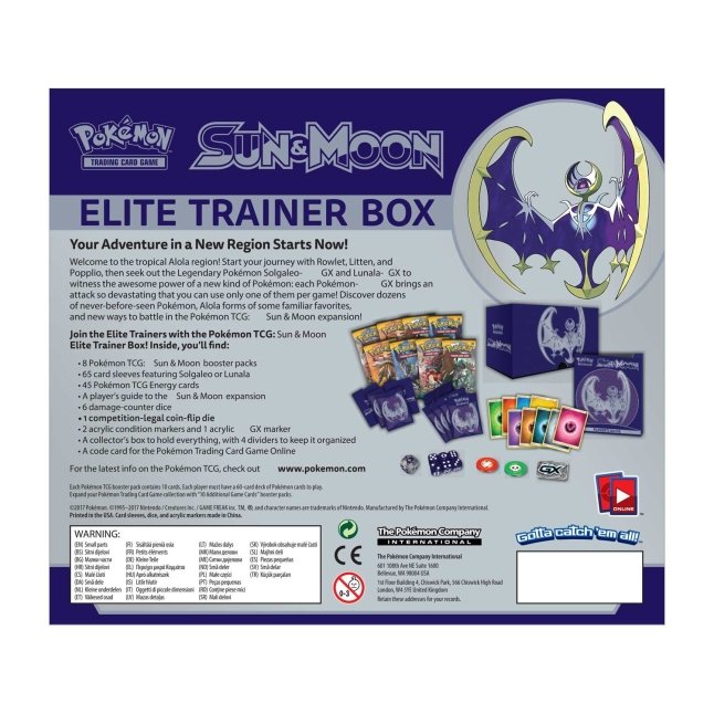 Pokémon TCG: Sun & Moon Elite Trainer Box (Lunala) | Pokémon