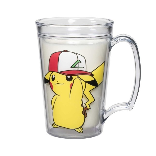 Kanto Trainer Hat Pikachu 15 oz. Clear Thermal Mug | Pokémon Center ...