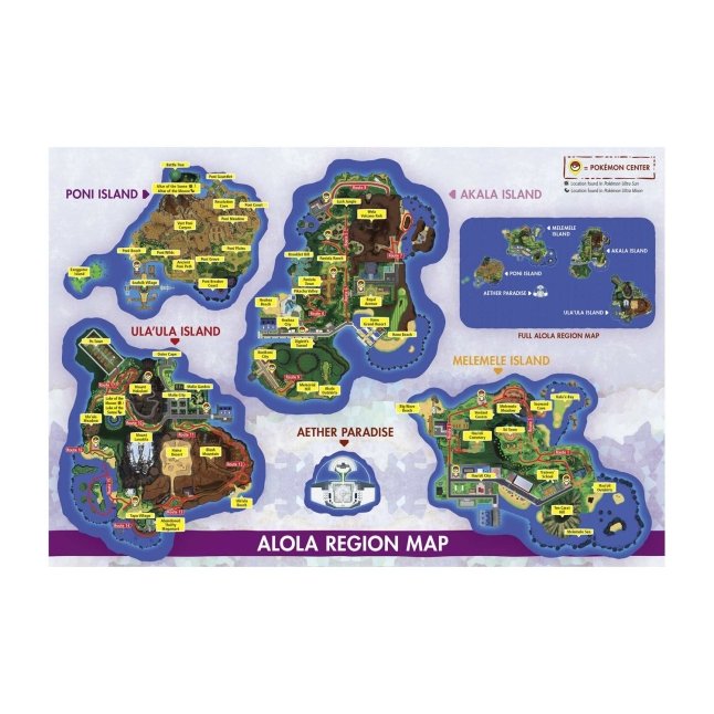 Pokemon Sun And Moon Pokedex Official Alola Region Guide Used No