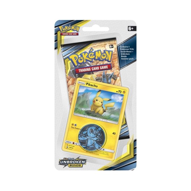 Pokémon TCG: Sun & Moon-Unbroken Bonds Booster Pack, Coin & Pikachu Promo  Card