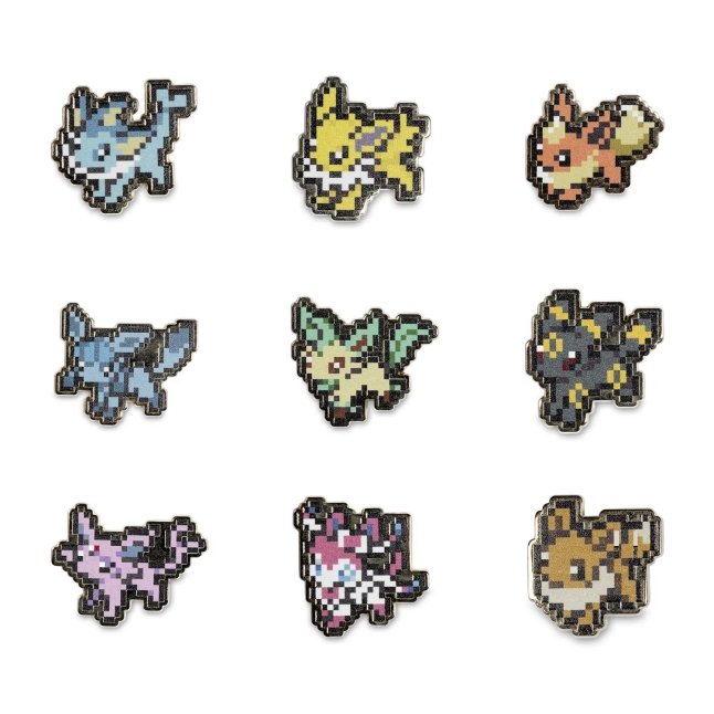 Eevee Pixel Collection! Lanyard & Mini Pokémon Pins (9-Pack) | Pokémon ...