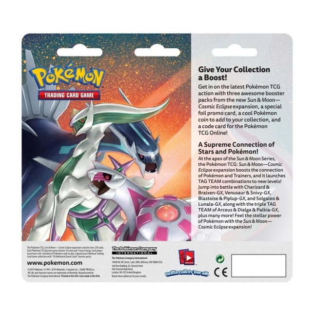 Pokémon TCG: Sun & Moon-Cosmic Eclipse 3 Booster Packs, Coin & Celebi ...