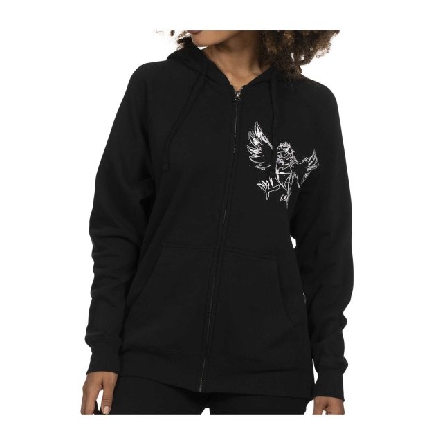 Corviknight Black Fitted Zip-Up Hoodie - Adult | Pokémon Center ...