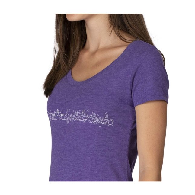 Eevee Evolutions Heather Purple Fitted Scoop Neck T-Shirt - Women