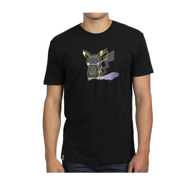 Ditto As Pikachu Black Relaxed Fit Crew Neck T-Shirt - Adult | Pokémon ...