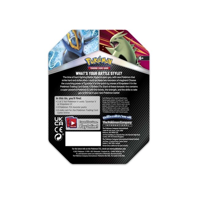 Pokémon TCG: V Strikers Tin (Empoleon V) | Pokémon Center UK Official Site