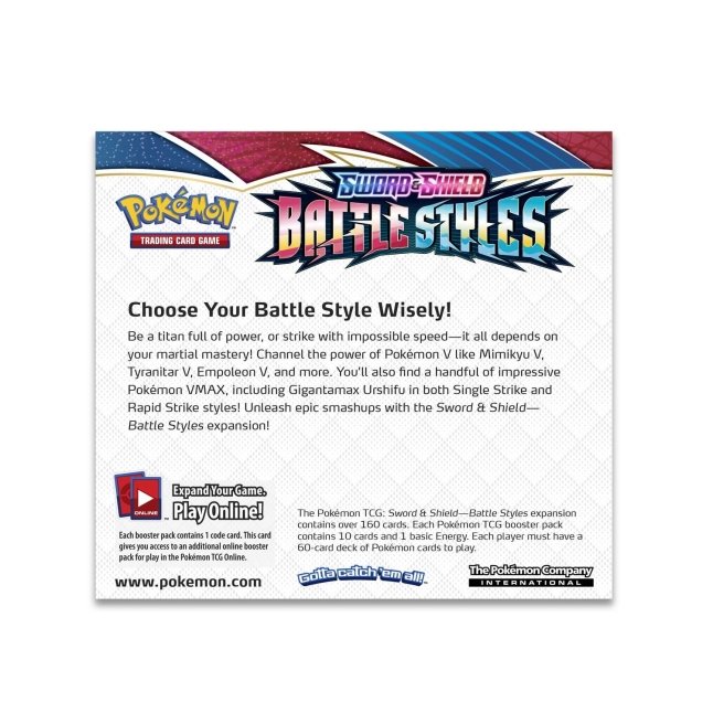 BATTLE STYLES BOOSTER BOX POKEMON TCG SWORD AND SHIELD 36 PACKS