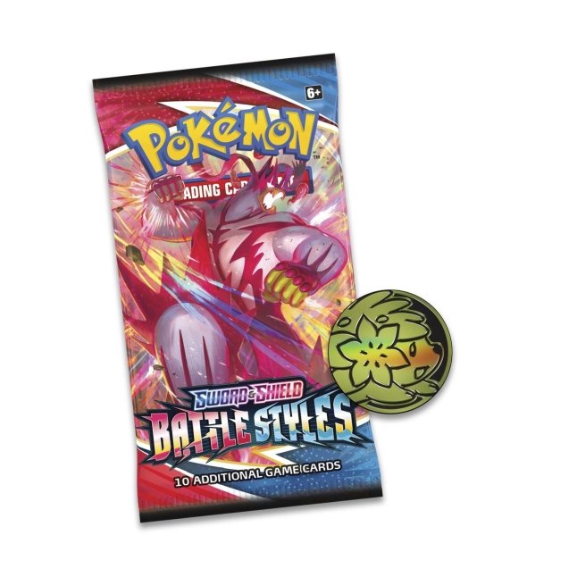 Pokémon TCG: Sword & Shield-Battle Styles 3 Booster Packs, Coin & Eevee  Promo Card