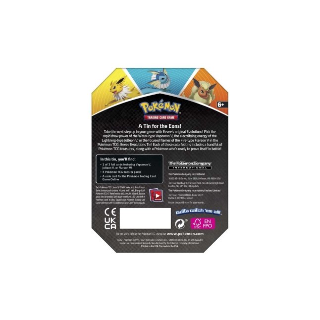 Pokémon Trading Cards Games 2021 Fall Eevee Evolutions Jolteon V Tin 