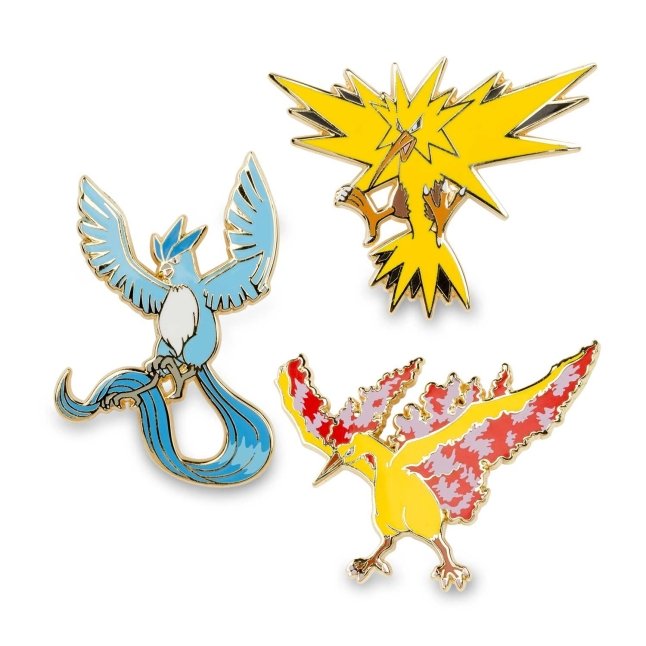 Articuno, Zapdos & Moltres Pokémon Pixel Pins (3-Pack)
