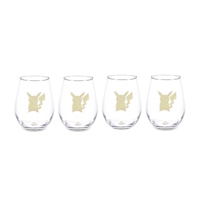 Pikachu Pokémon Winter Wonders 16 oz. Glass Tumblers (4-Pack)