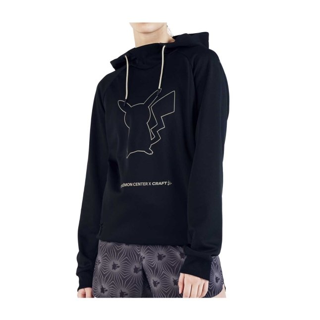 Pokémon Center × Craft: Pikachu Unify Black Hoodie - Women