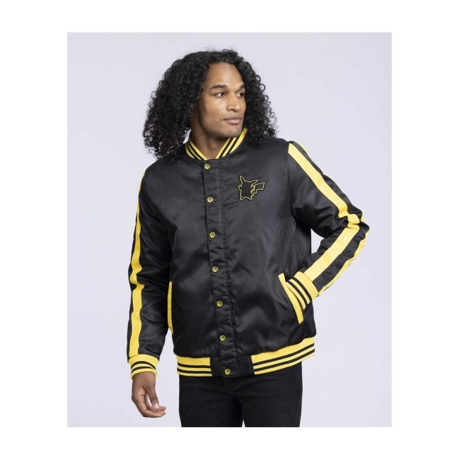 Pikachu Pokémon Jackets Black Snap-Down Jacket - Adult