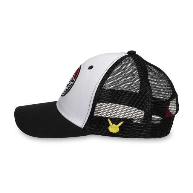 Poké Ball Black & White Baseball Hat (One Size-Adult)