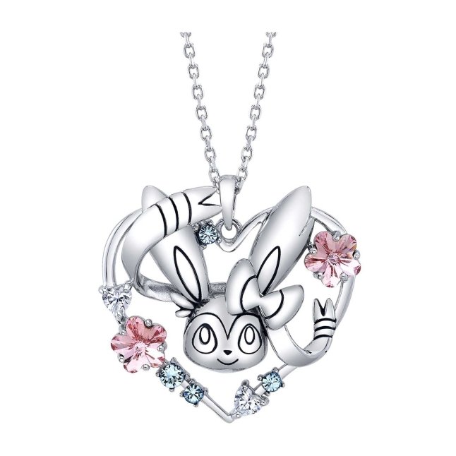 Pokémon Center × RockLove: Sylveon Sterling Silver Heart Pendant ...