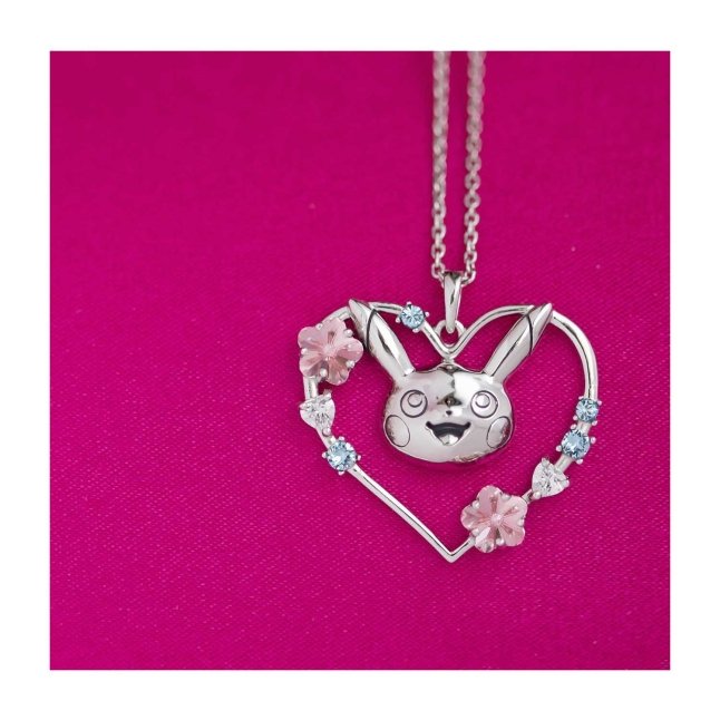 Pokémon Center × RockLove: Pikachu Sterling Silver Heart Pendant Necklace