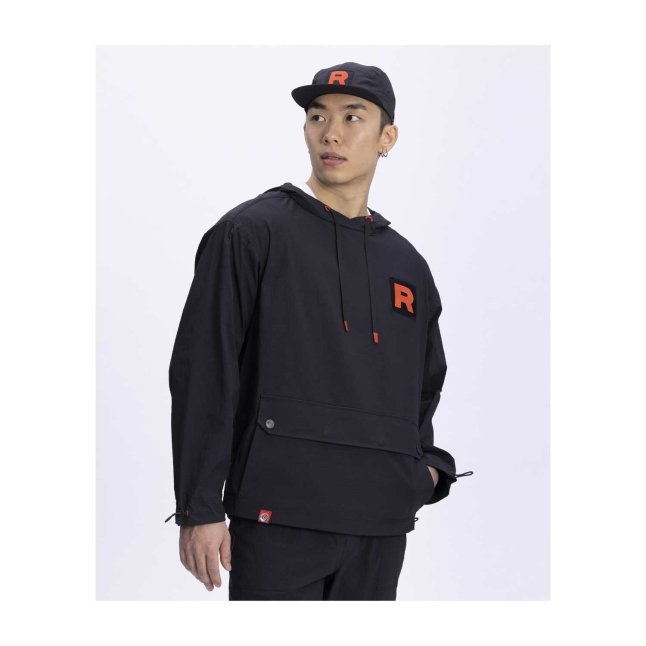 Team Rocket HQ Collection Black Pullover Anorak Jacket - Adult ...