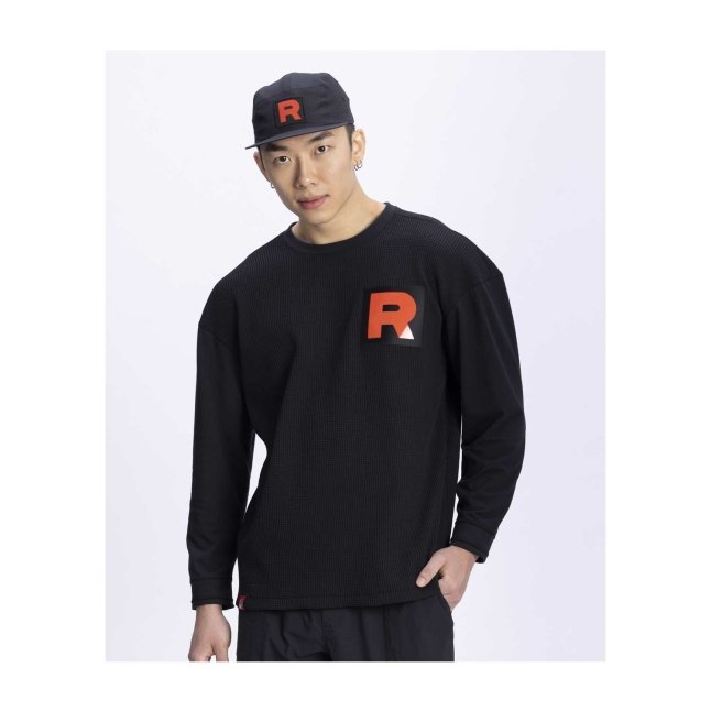Team Rocket HQ Collection Black Relaxed Fit Long-Sleeve T-Shirt - Adult ...