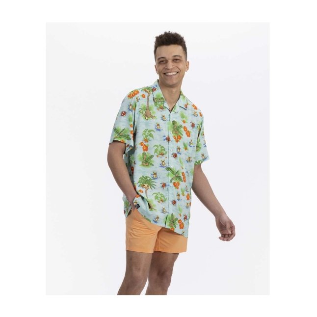 Official Pokémon Tropical Sea Surfing Shirt - Size Adult X-Large