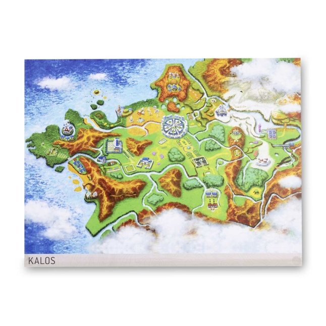 Kalos Pokémon Region Maps Poster  Pokémon Center Official Site