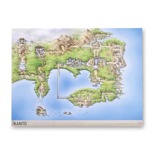 Kanto Pokémon Region Maps Poster Pokémon Center Official Site