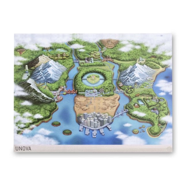 Unova Pokémon Region Maps Poster Pokémon Center UK Official Site