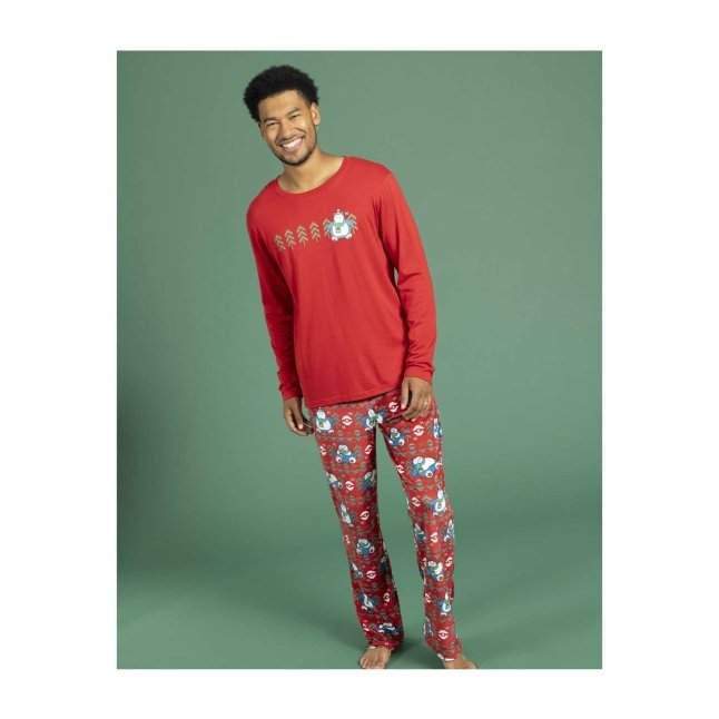 Snorlax Restful in Red Lounge Pants - Men