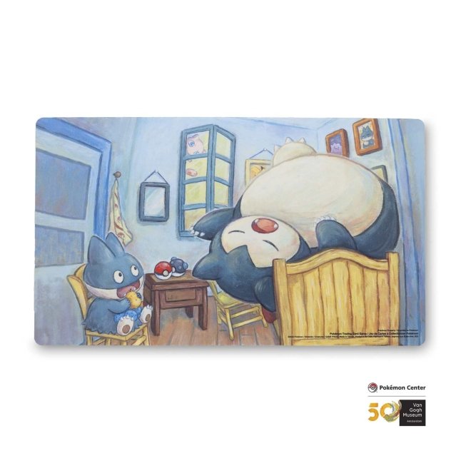 Pokemon Center Van Gogh Museum Munchlax Snorlax Inspired by The Bedroom Playmat