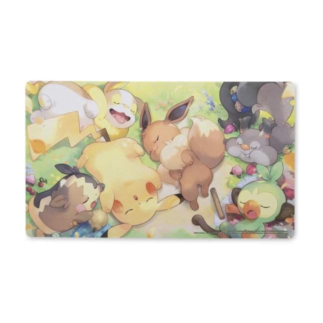 Poncho Eevee Eeveelutions Pokemon Center store Limited TCG Rubber Play Mat