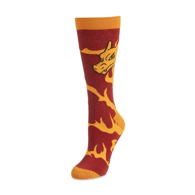 Charizard Orange Crew Socks (One Size-Adult) | Pokémon Center Official Site