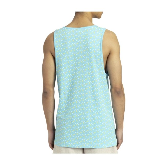 Pikachu Pokémon Lazy Summer Blue Fitted Tank Top - Men | Pokémon Center ...