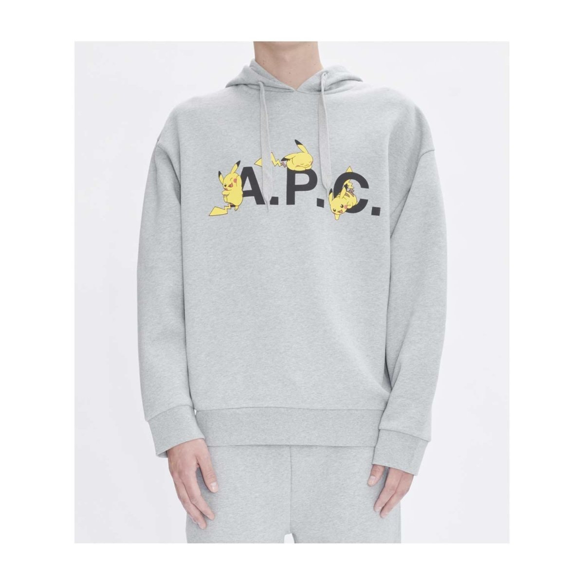 Pokémon × A.P.C.: Pikachu Gray Hoodie - Adult