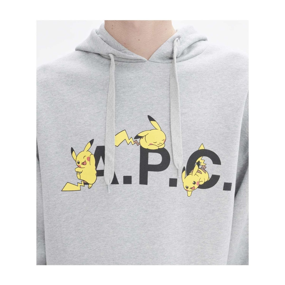 Pokémon × A.P.C.: Pikachu Gray Hoodie - Adult | Pokémon Center