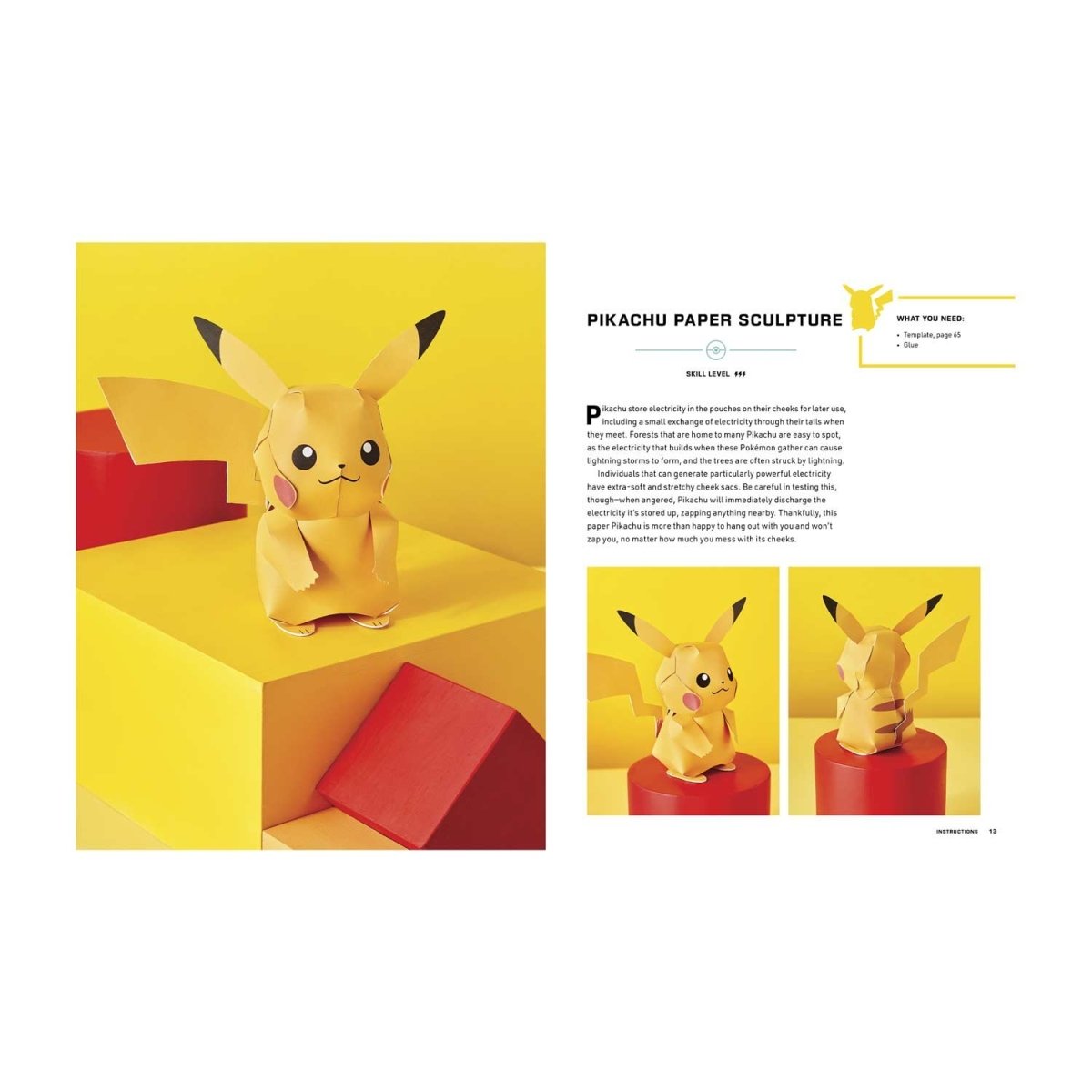 DIY Pikachu Pokemon Inspired 3D Picture Craft Kit for Children and Adults  Suitable for Beginners 