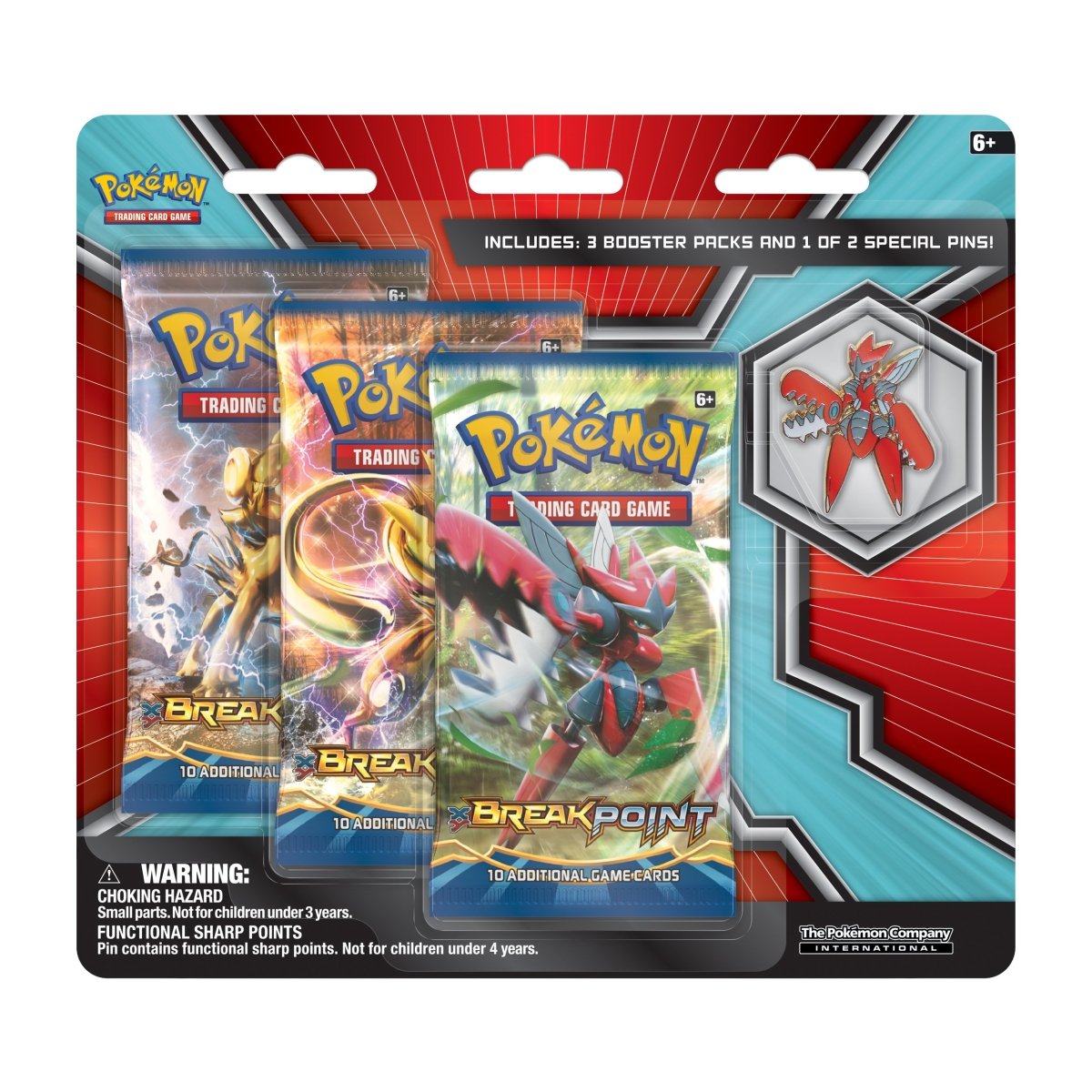 Pokémon TCG: 3 Booster Packs with Mega Scizor Collector’s Pin | Pokémon ...
