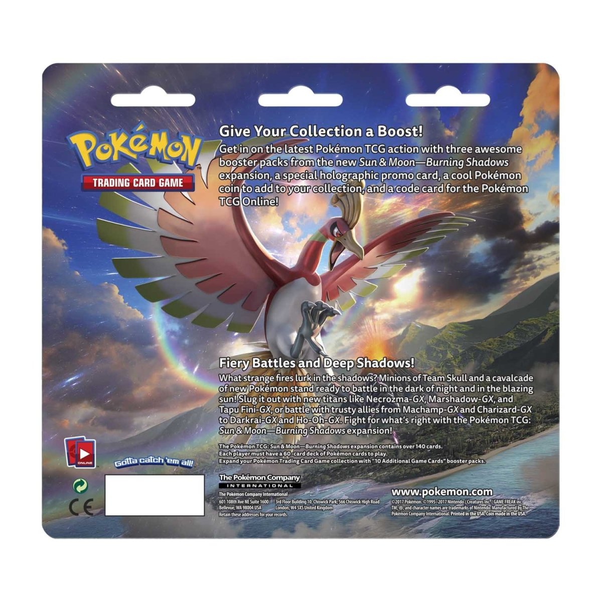 Pokémon TCG: Sun & Moon-Burning Shadows Sleeved Booster Pack (10 Cards)