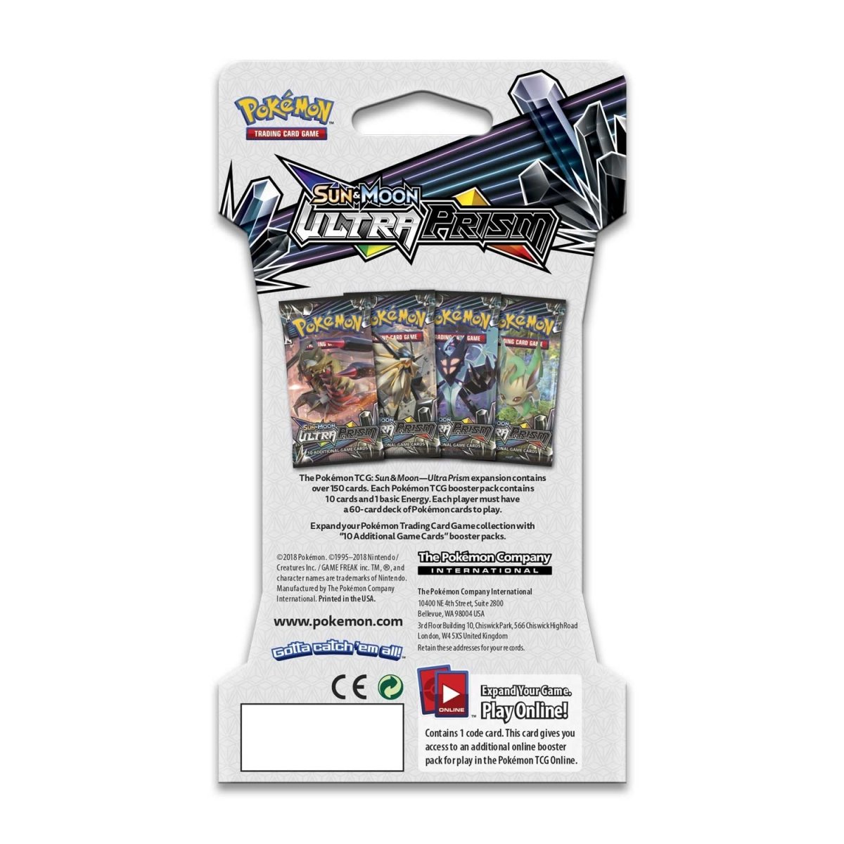 Carte à collectionner Pokemon Pokemon tcg: sun & moon 5 ultra prism  mini portfolio + booster pack