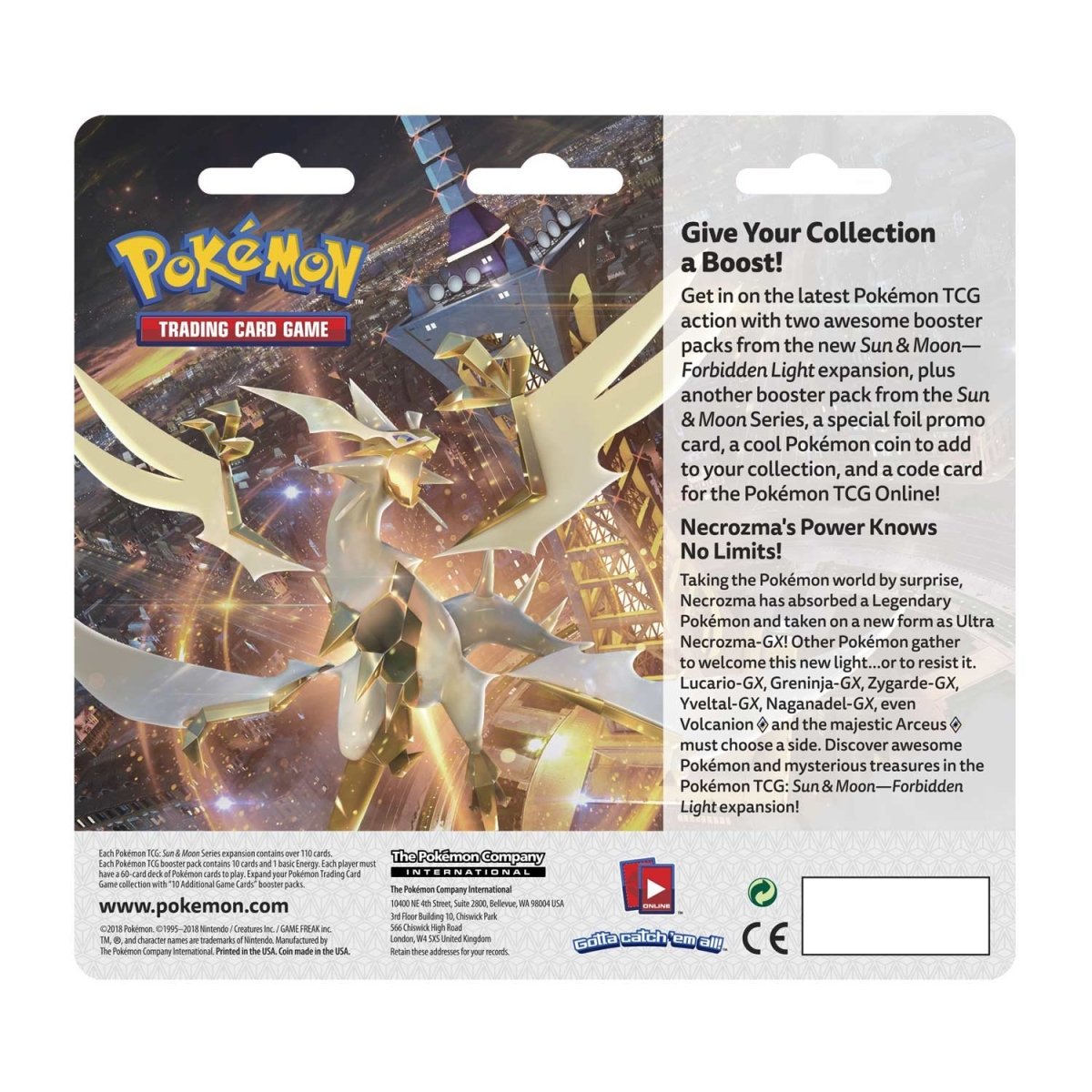 POKEMON TRIPLE PACK SOL E LUA 6 LUZ PROIBIDA REGIGIGAS