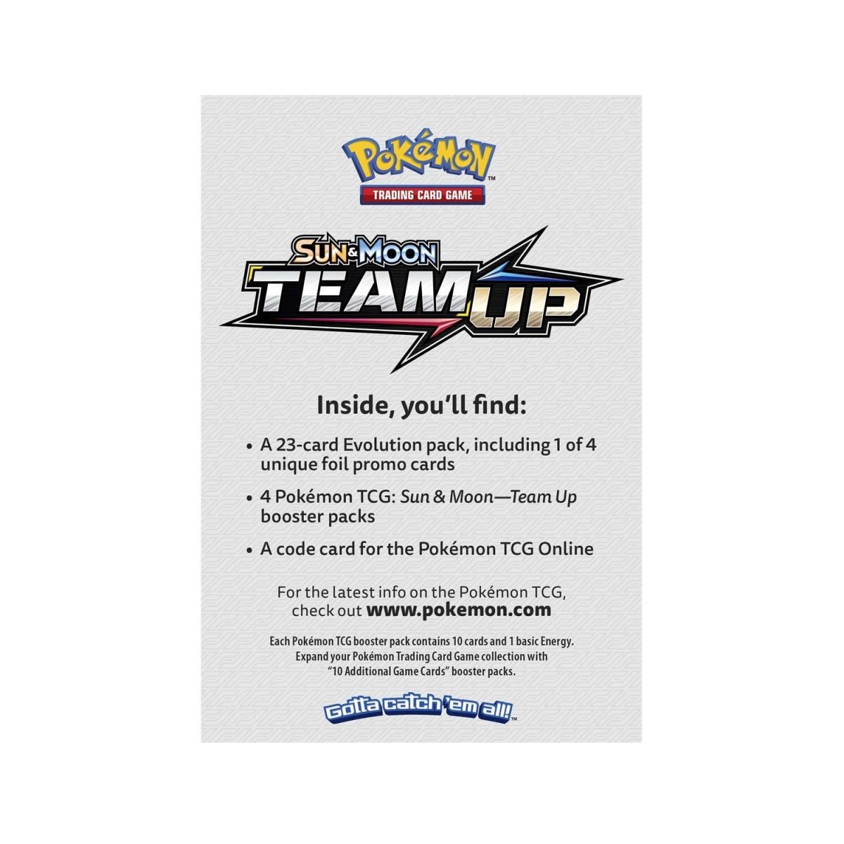 Pokemon Cards - Sun & Moon Team Up - Booster Pack (10 Cards)