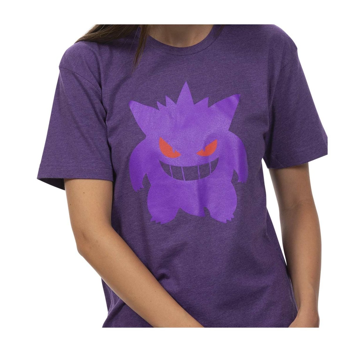 Eyes of Gengar Heather Purple Relaxed Fit Crew Neck T-Shirt - Adult ...