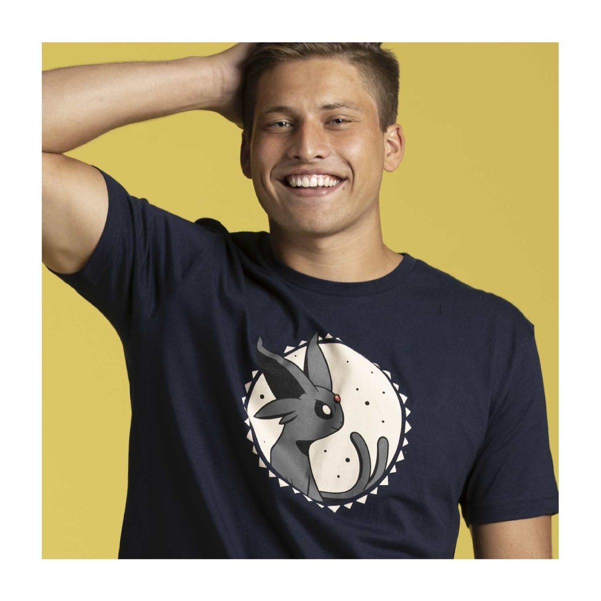 Light of the Sun: Espeon Navy Relaxed Fit Crew Neck T-Shirt - Adult