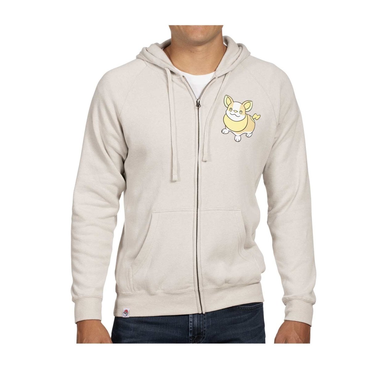 Yamper Beige Fitted Zip-Up Hoodie - Adult | Pokémon Center Official Site