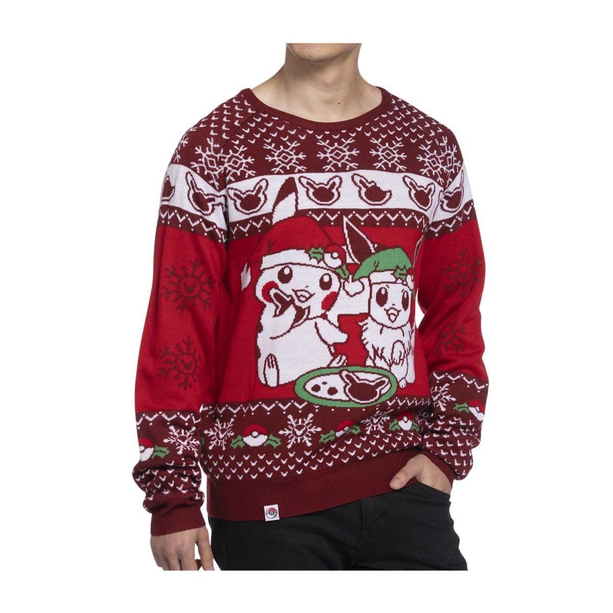 Pikachu & Eevee Holiday Cookies Knit Sweater - Adult | Pokémon Center ...