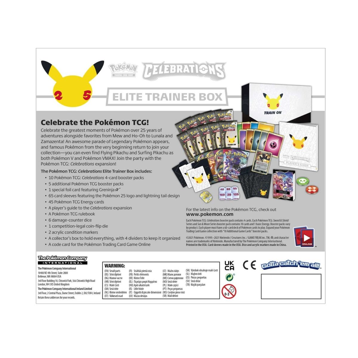 Pokémon TCG: Celebrations Elite Trainer Box | Pokémon Center UK ...