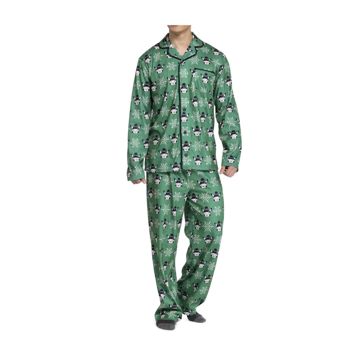 Pokemon Official Snom Holiday Snowflake One-Piece Pajamas